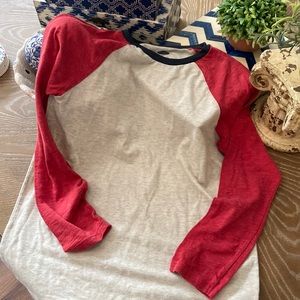 Big Boy Marled Red & Gray Jersey Long Sleeve Tee Shirt